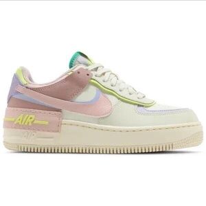 Nike Air Force 1 Shadow Cream and Pastel Sneakers